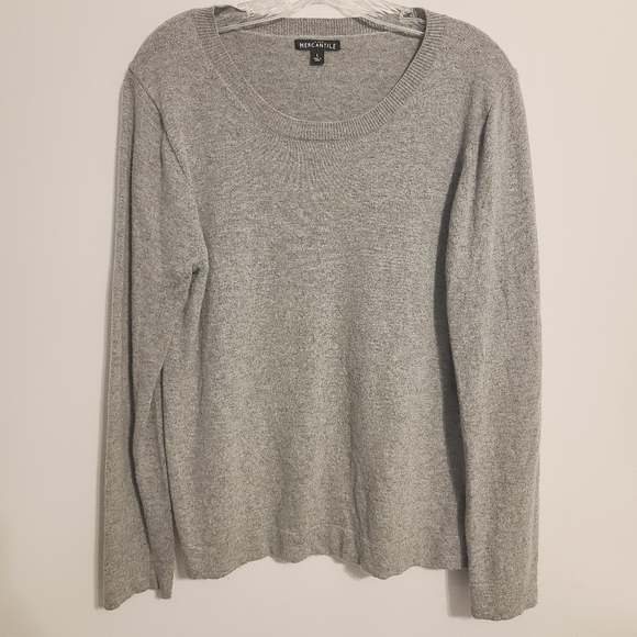 J. Crew Mercantile | Men's Gray Wool Blend Round Neck Sweater (Size Large) - Picture 10 of 13